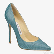 Load image into Gallery viewer, Blue Watercolor high-heeled shoes