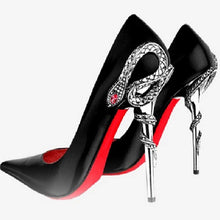 Load image into Gallery viewer, Blue painted high heels