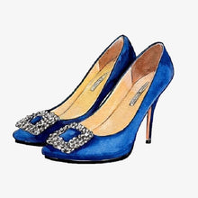 Load image into Gallery viewer, Blue painted high heels