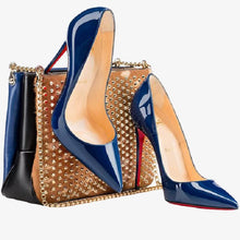 Load image into Gallery viewer, Blue women's heels