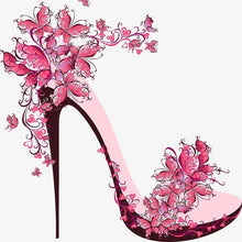 Load image into Gallery viewer, Black High-heeled shoes pattern